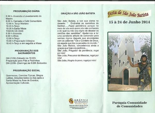 Prefeitura divulga programação dos festejos de São João Batista - Imagem 1