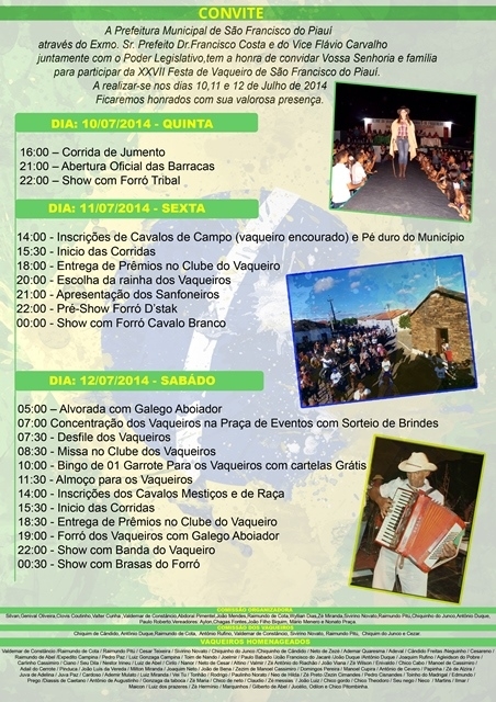 Vem aí a XXVII festa do vaqueiro de São Francisco do Piauí de 10 a 12/07 - Imagem 3