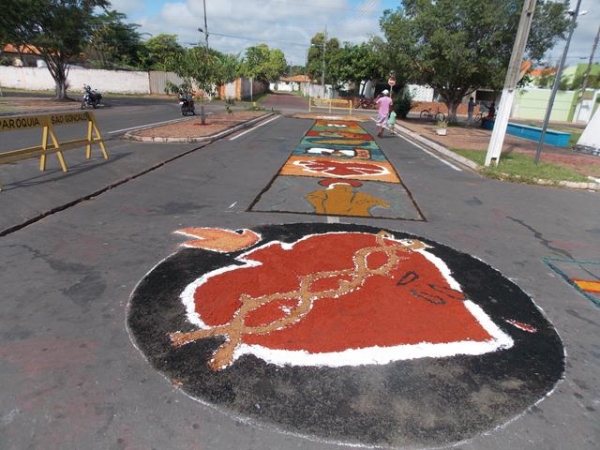  Dia 19 de  Junho dia de corpus christi Com um Lindo Tapete  em Batalha  - Imagem 13