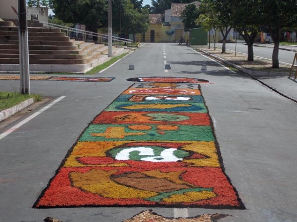  Dia 19 de  Junho dia de corpus christi Com um Lindo Tapete  em Batalha  - Imagem 10