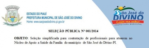 Prefeitura Divulga Relação dos Candidatos Inscritos na Seleção Pública nº 001/2014. - Imagem 1