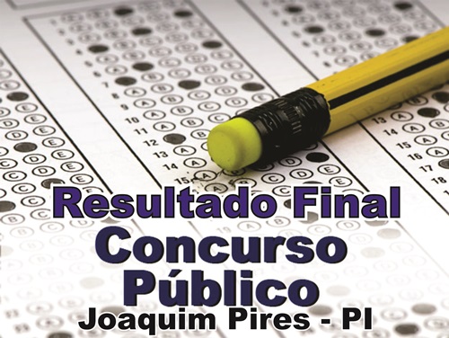 Resultado final do concurso de Joaquim Pires