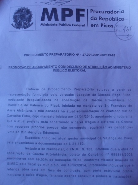 Promoção de Arquivamento com Clinico de Atribuição ao Ministério Publico Eleitoral - Imagem 1