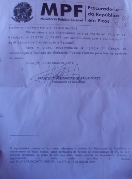 Promoção de Arquivamento com Clinico de Atribuição ao Ministério Publico Eleitoral - Imagem 3