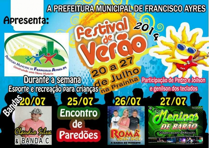 Prefeito e Vice-prefeito convida toda a população a participar do 1° Festival de Verão 2014  - Imagem 4