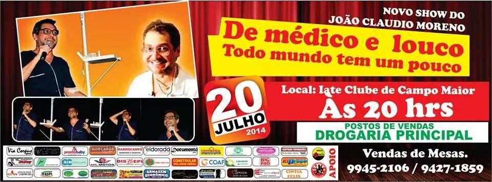 João Cláudio Moreno apresenta novo show no domingo