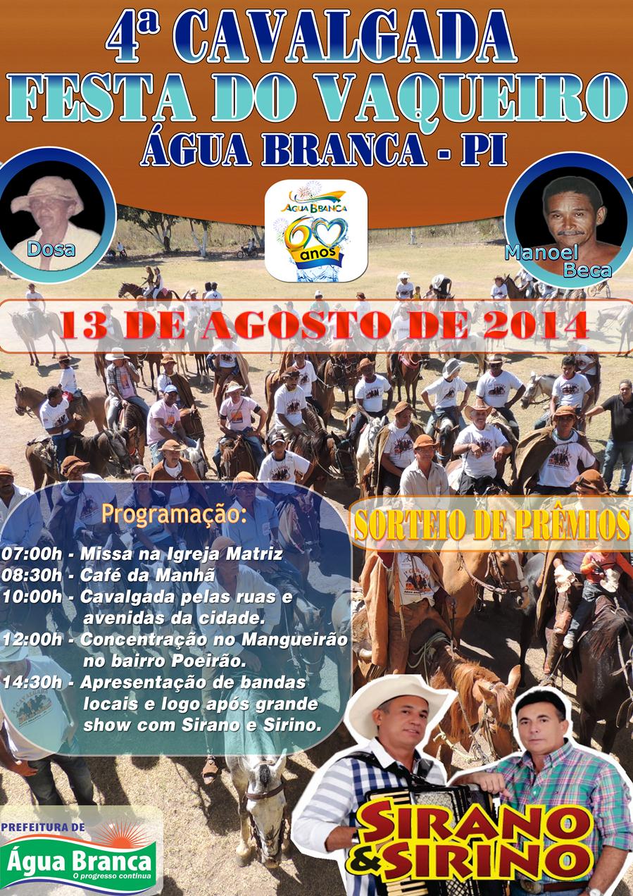 4ª Cavalgada de Água Branca dia 13 de Agosto 