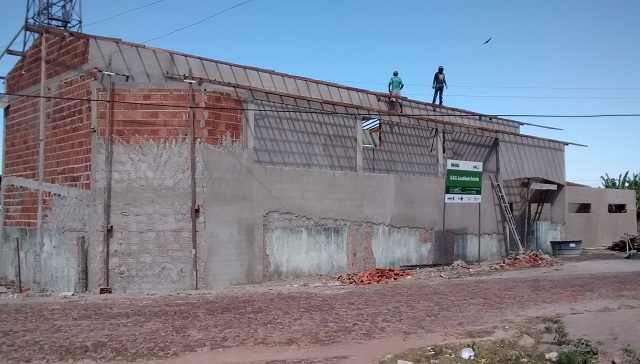 Obras da UBS do povoado Estreito em Buriti dos Lopes seguem em ritmo acelerado