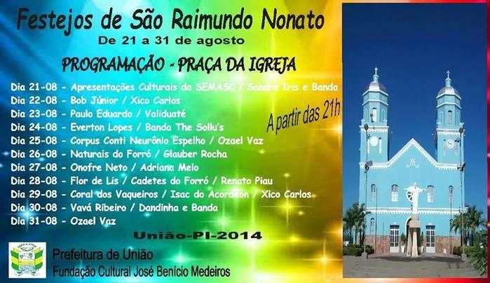 Veja a programação de shows musicais para os festejos em União - Imagem 1