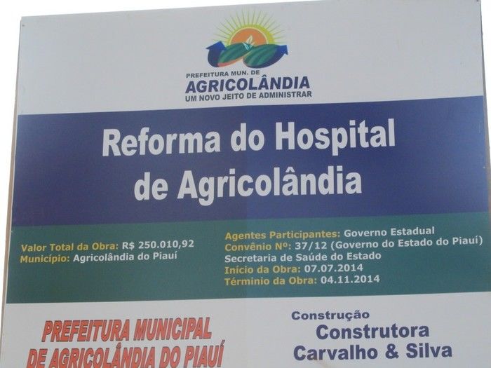 Construtora Carvalho & silva Faz a Reforma do Hospiatal de Agricolândia  - Imagem 8