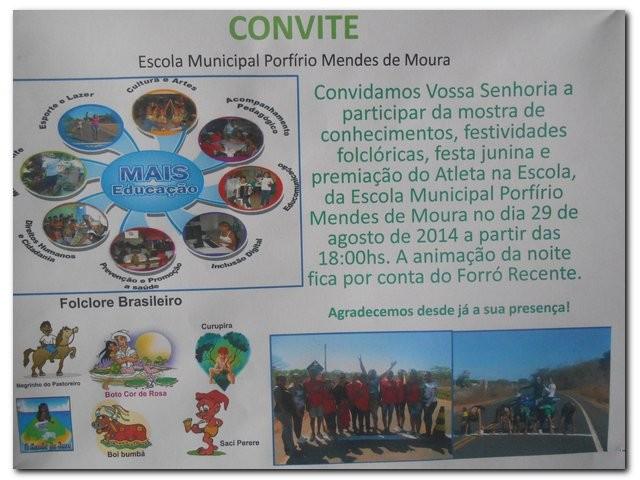 Convite-Escola Municipal Porfírio Mendes de Moura - Imagem 1