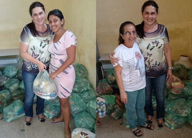 Primeira-dama de Buriti dos Lopes entrega cestas básicas arrecadadas por jovens participantes de gincana - Imagem 1