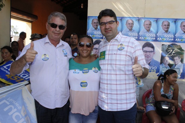 Luciano Nunes participa de caminhada pela feira no centro comercial de Miguel Alves - Imagem 13