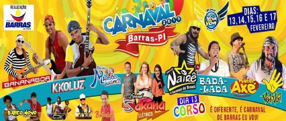 Confira programação do Carnaval de Barras