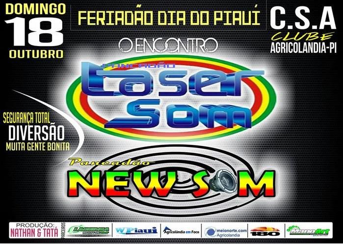 Contagem Regressiva Domingo 18 Laser Som e New Som em Agricolândia  - Imagem 1