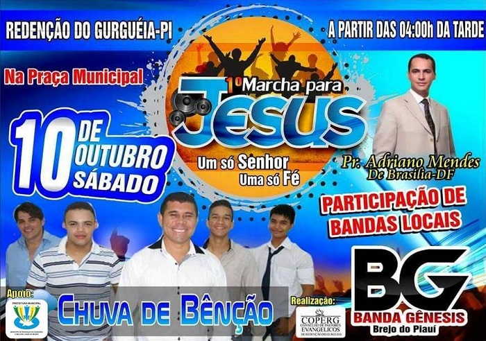 Igrejas evangélicas de Redenção em parceria com a Prefeitura Municipal comemorarão o “Dia do Evangélico” no próximo sábado (10/10/2015) - Imagem 1