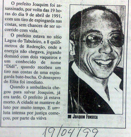 Acusados do assassinato do ex-prefeito Joaquim Fonseca irão a júri neste mês. Filho vai à Rádio  - Imagem 2