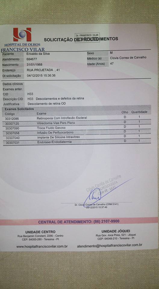 Homem de 47 anos precisa de ajuda para não cegar!!! - Imagem 6