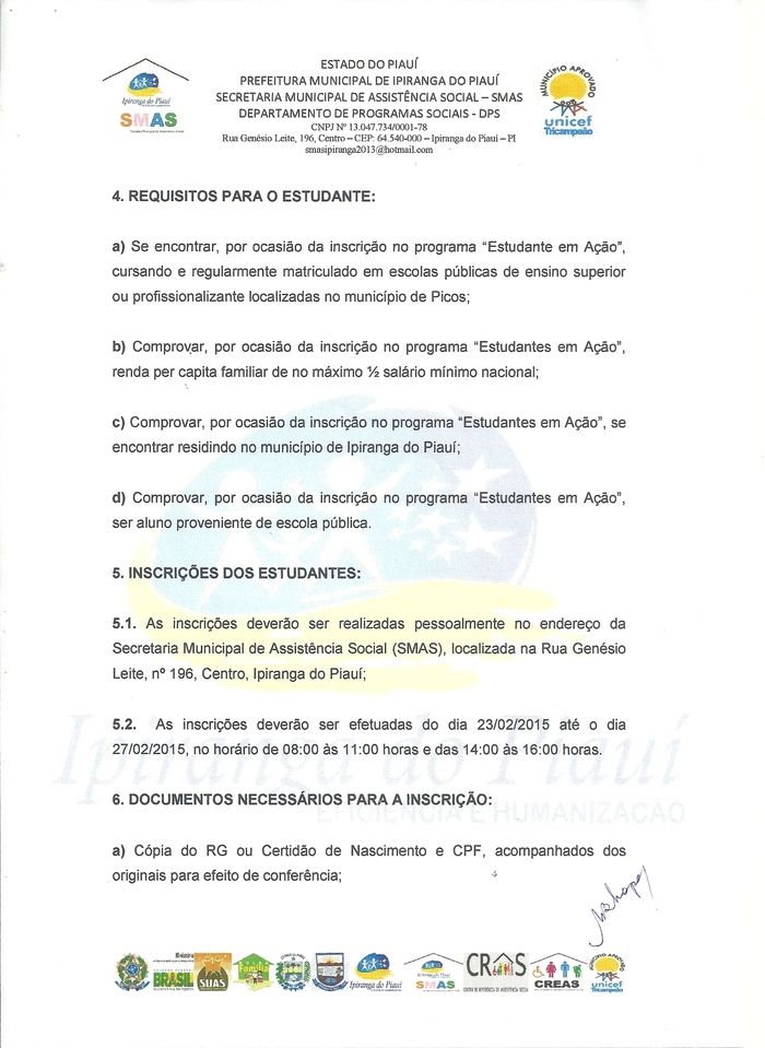 SMAS Divulga Edital do Programa Estudantes em Ação -PREPS - Imagem 3