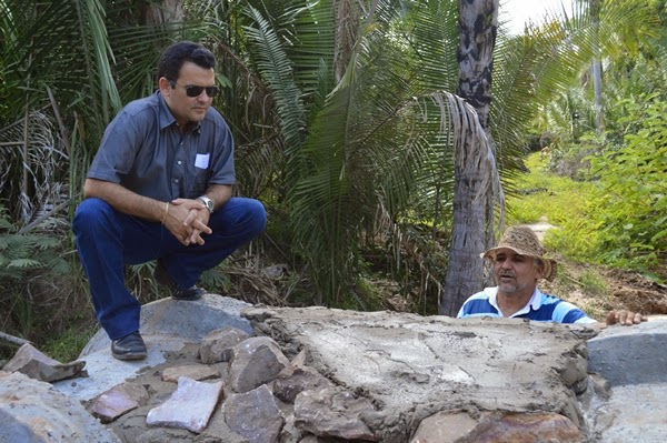 Prefeito Wallem Mousinho visita construção de ponte na Zona Rural de Guadalupe. - Imagem 1
