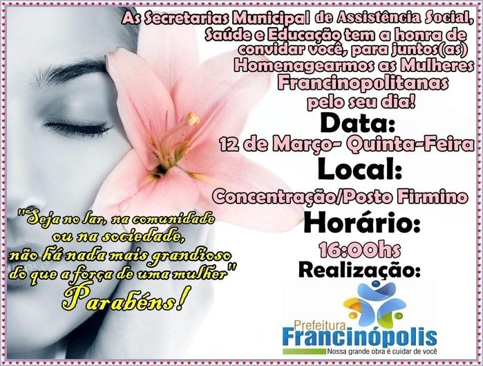 Comemorações Dia da Mulher - Imagem 1