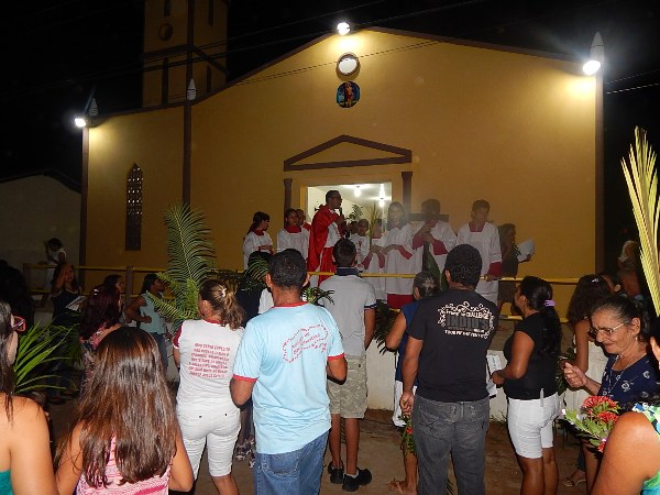 Fieis participam da Procissão de Ramos em Lagoinha  - Imagem 1