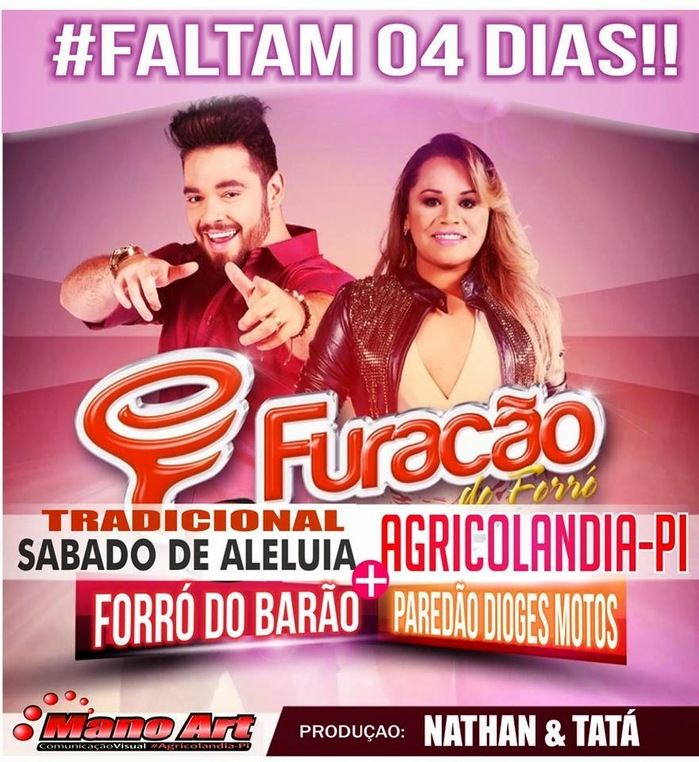  Ingressos já a vendas para o Show com Furacão do Forró em Agricolândia  - Imagem 2