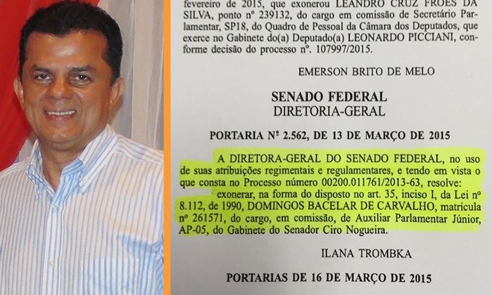Ex-prefeito Dó Bacelar é exonerado de cargo no Senado Federal - Imagem 1