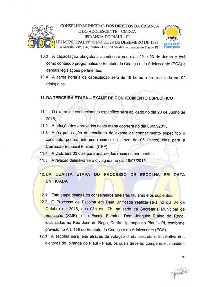 CMDCA Divulga Edital Para Eleição do Conselho Tutelar - Imagem 7