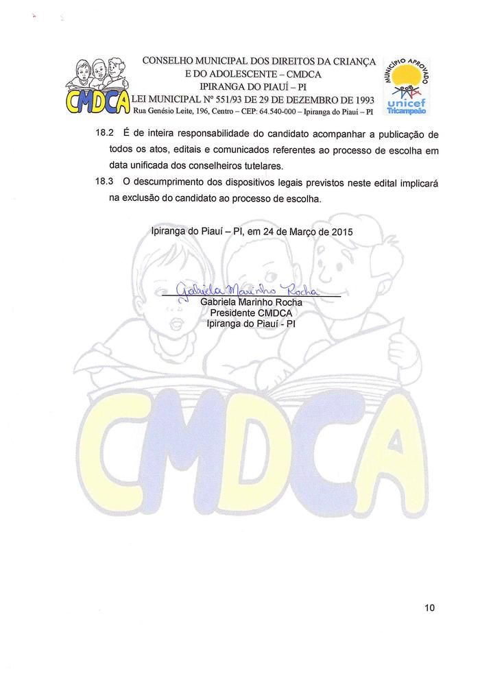 CMDCA Divulga Edital Para Eleição do Conselho Tutelar - Imagem 10