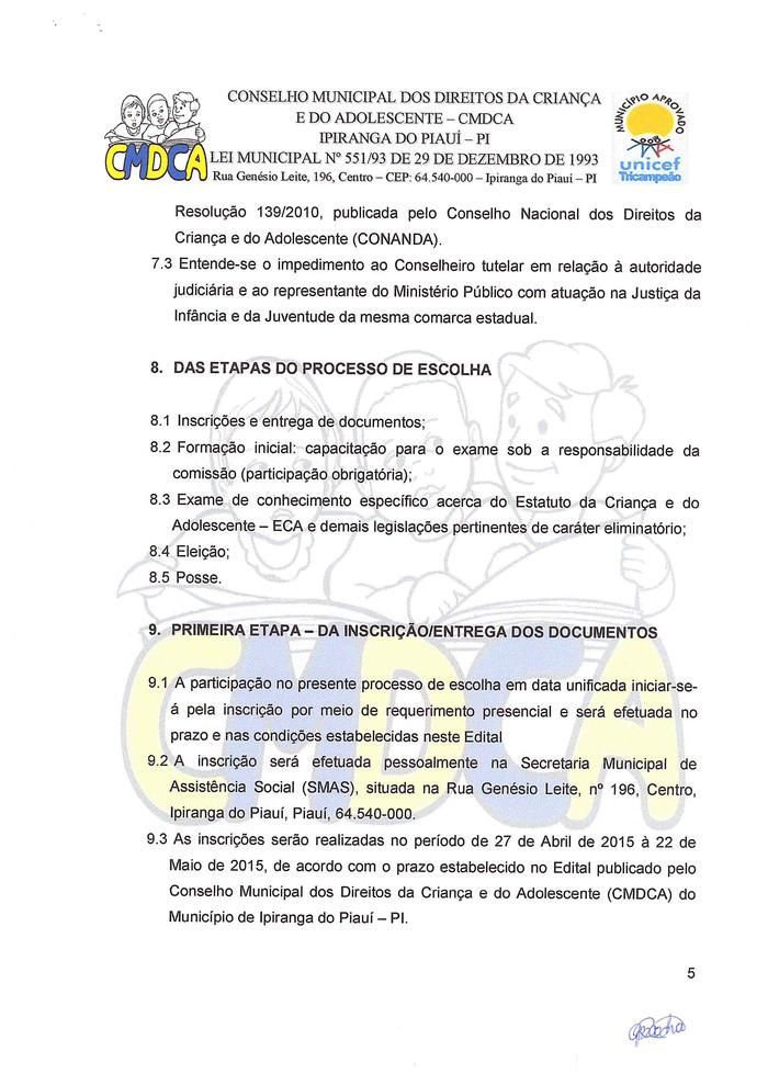 CMDCA Divulga Edital Para Eleição do Conselho Tutelar - Imagem 5