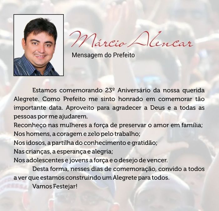 Divulgada programação completa do 23º Aniversário de Alegrete do Piauí - Imagem 2