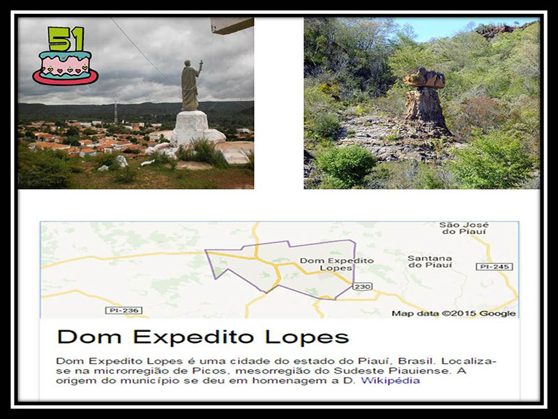 Aniversário de 51 ANOS de Emancipação política de Dom Expedito Lopes
