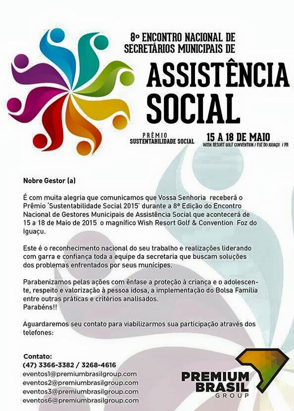 Secretária do Trabalho e Assistência Social receberá Prêmio Nacional - Imagem 1