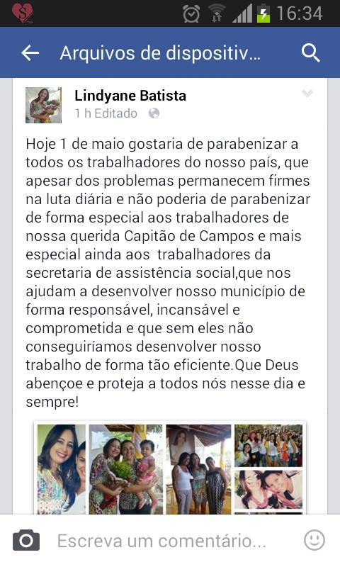 Mensagem da Primeira Dama Lindyane Batista a todos os Trabalhadores - Imagem 1