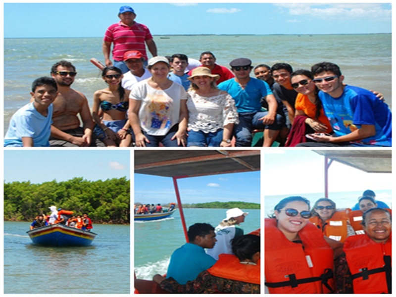 Prefeitas Vânia Ribeiro e Teresinha Gomes (Barroquinha CE) e representantes de associações vivenciam passeio do Roteiro Integrado em Cajueiro da Praia