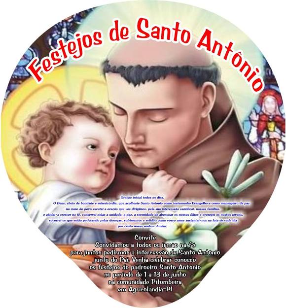 Festejos de Santo Antônio começa amanhã em Pitombeira - Imagem 1