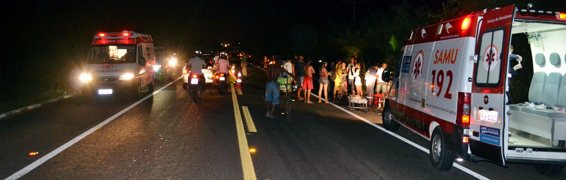 Ciclista sofre traumatismo craniano após grave acidente na BR-343