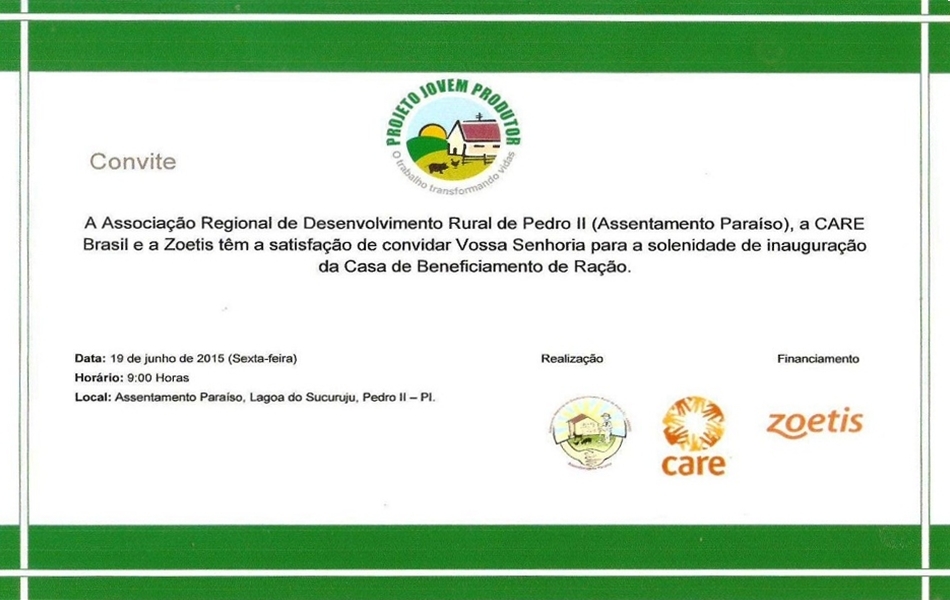 Assentamento Paraíso inaugurará em solenidade sua casa de beneficiamento de ração (19) sexta feira