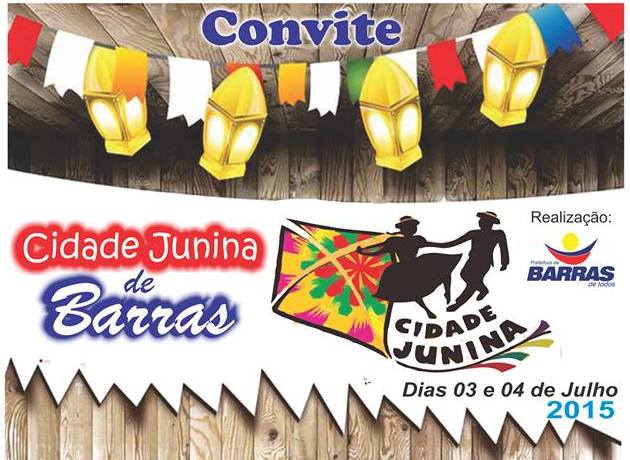 “Cidade Junina” de Barras. Participe! - Imagem 1