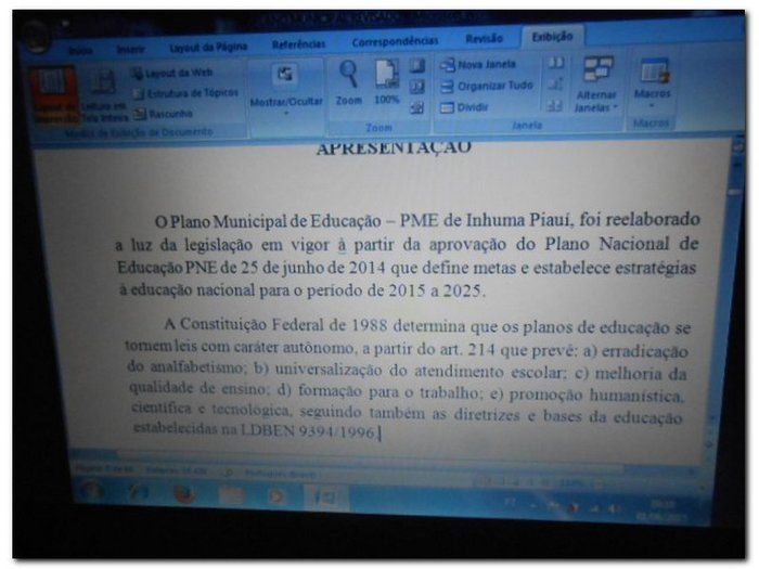 Apresentação do Plano Municipal de Educação de Inhuma - PI - Imagem 17