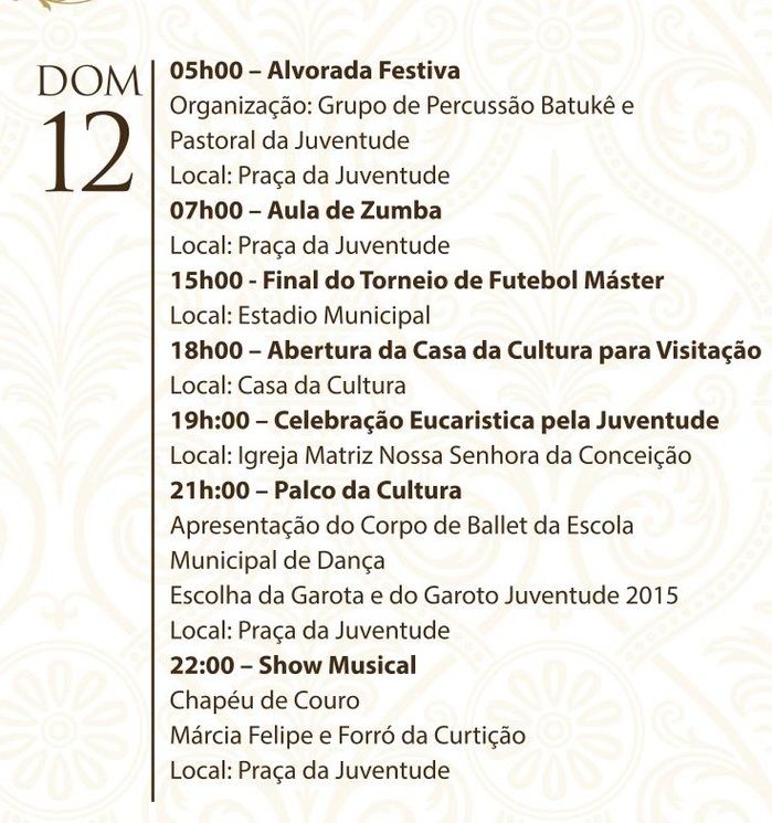 Começa Amanhã a XXXII Semana Cultural da Juventude Ipiranguense - Imagem 2