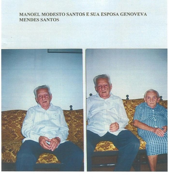 Manoel Modesto Santos e sua esposa Genoveva Mendes Santos