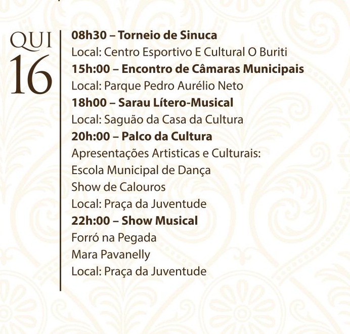 Confira a Programação da XXXII da Semana Cultural da Juventude Ipiranguense - Imagem 7