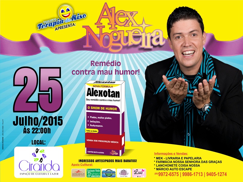 Projeto Terapia do Riso Apresenta Alex Nogueira