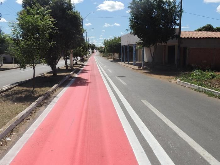 Prefeitura de Água Branca implanta ciclofaixa para melhorar tráfego e dar mais segurança aos ciclistas - Imagem 1