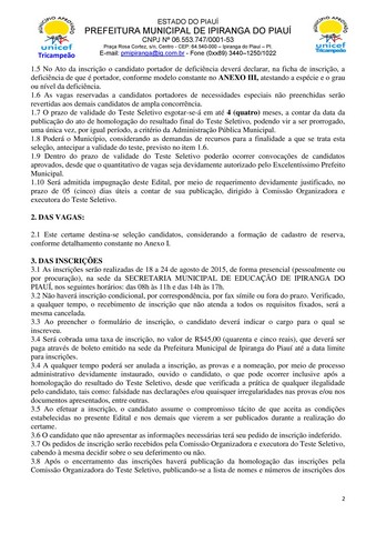 Prefeitura Lança Processo Seletivo Para o Cargo de Professor - Imagem 2