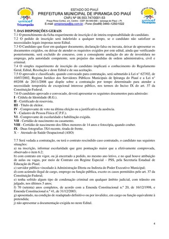 Prefeitura Lança Processo Seletivo Para o Cargo de Professor - Imagem 4