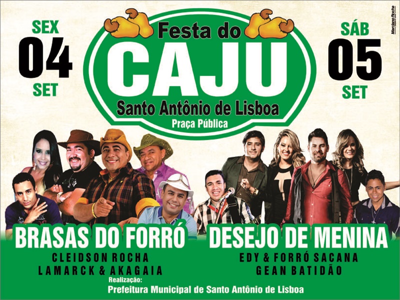 Santo Antônio de Lisboa realizará 12ª festa do caju, confira programação