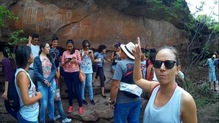 Alunos da UFPI visitam pinturas rupestres em Dom Expedito Lopes - Imagem 55